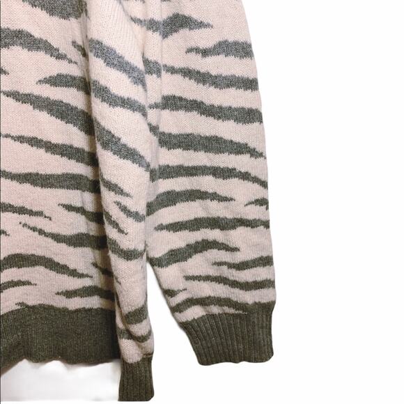 La Vie Rebecca Taylor Animal Print Wool Alpaca Blend Sweater NWT - Picture 4 of 8